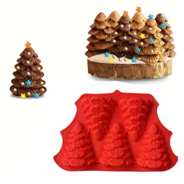 Silikonová forma Vánoční stromečky (na 5 ks)