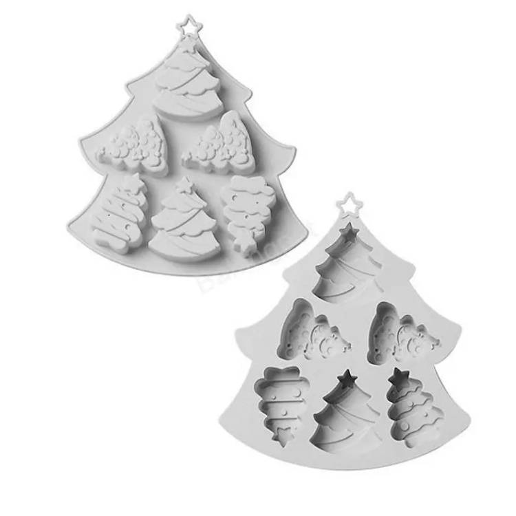 Silikonová forma Vánoční stromečky (na 6 ks)