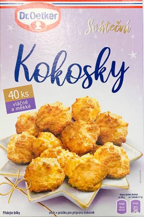 SLEVA 50%! Dr. Oetker Kokosky (375 g) Trvanlivost do 02/2023!