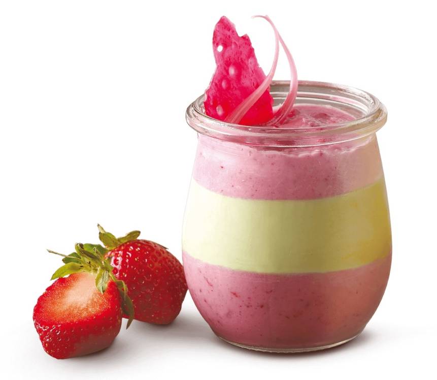 SLEVA 50%! Giuso Krém s příchutí bílé čokolády a jahod s kousky jahod (250 g) Do 1.5.23!