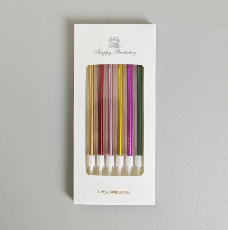 Svíčky Elegant barevné (6 ks)