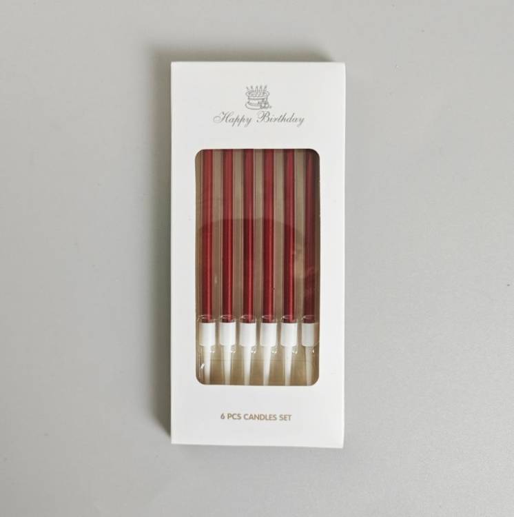 Svíčky Elegant bordové (6 ks)