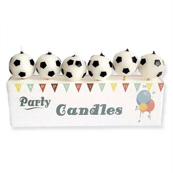 Svíčky Fotbalové míče (6 ks)