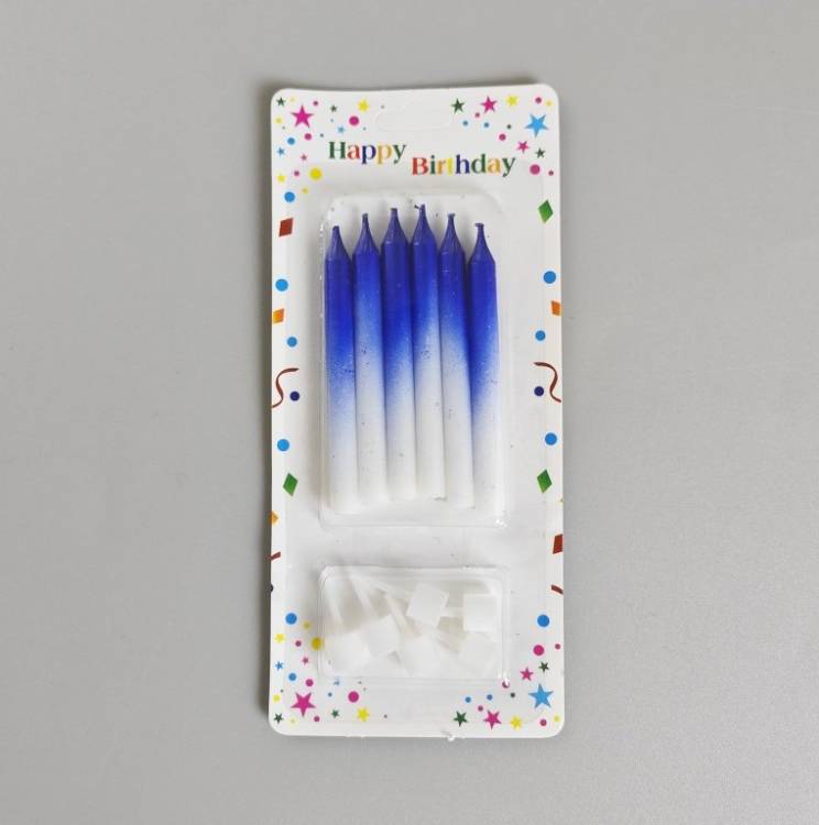 Svíčky Harmony modro-bílé (6 ks)