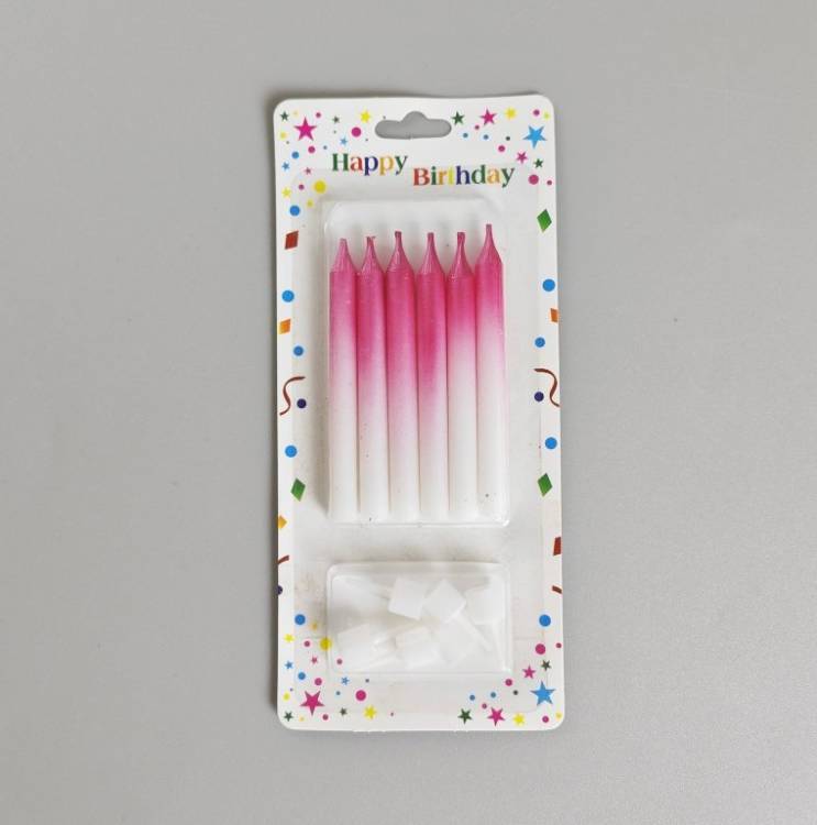 Svíčky Harmony růžovo-bílé (6 ks)