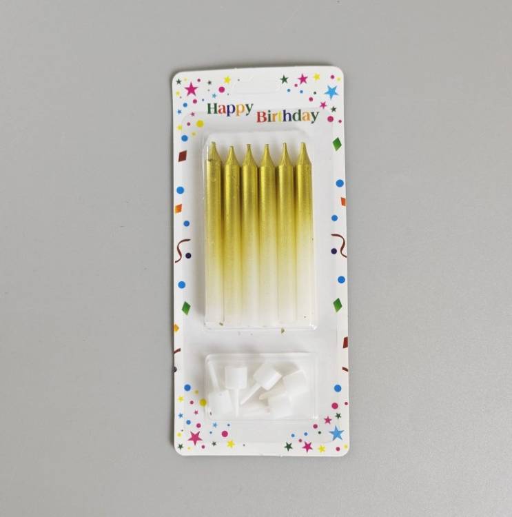 Svíčky Harmony zlato-bílé (6 ks)