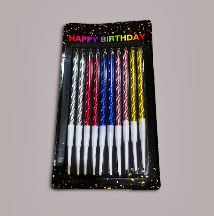 Svíčky spirálové barevné (10 ks)