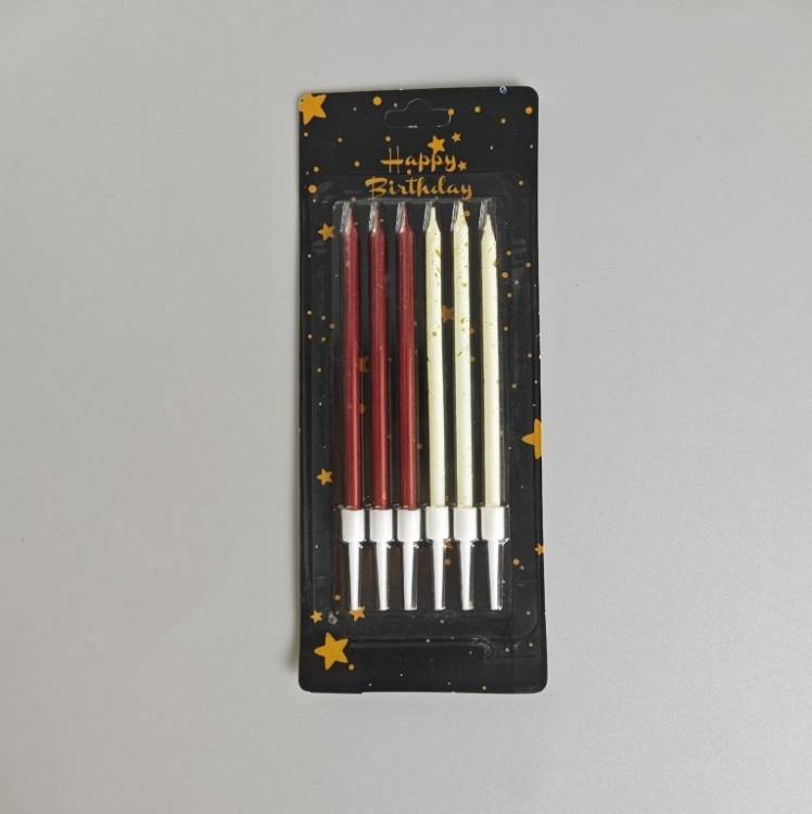 Svíčky Star červené a bílé (6 ks)