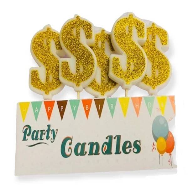 Svíčky Znaky dolaru (5 ks)