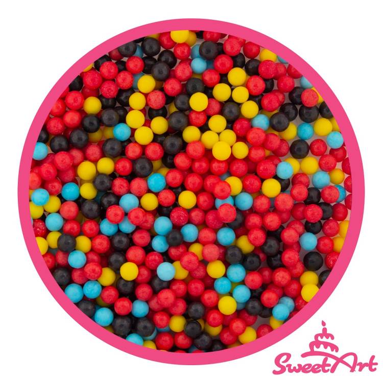 SweetArt cukrové perly Cars mix 5 mm (80 g) 1