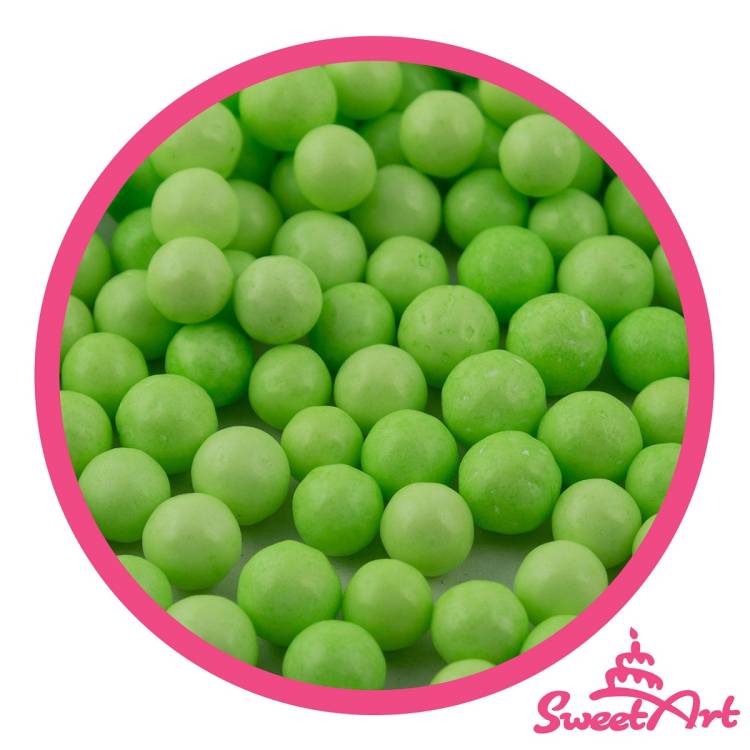 SweetArt cukrové perly světle zelené 7 mm (1 kg)