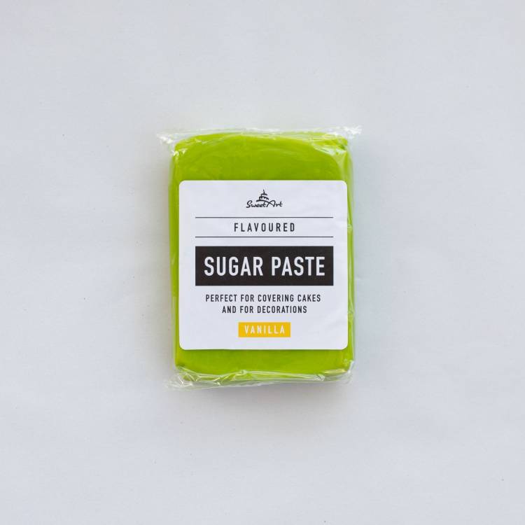 SweetArt potahovací a modelovací hmota vanilková neonový efekt Green (250 g)