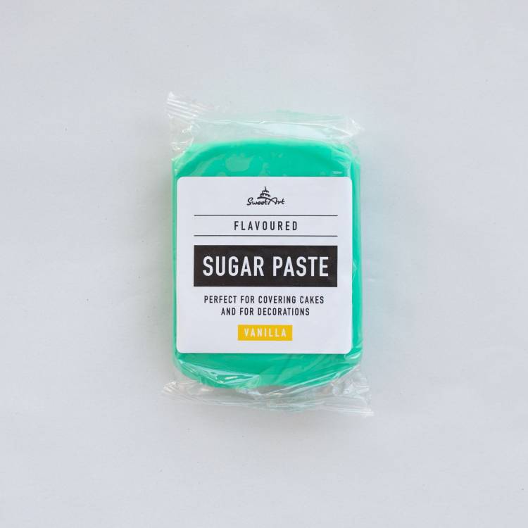 SweetArt potahovací a modelovací hmota vanilková neonový efekt Turquoise (250 g)