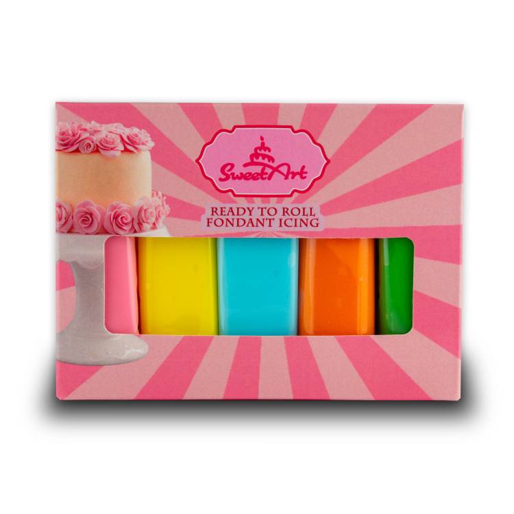 SweetArt potahovací a modelovací hmoty vanilkové Easter mix (5x100 g)