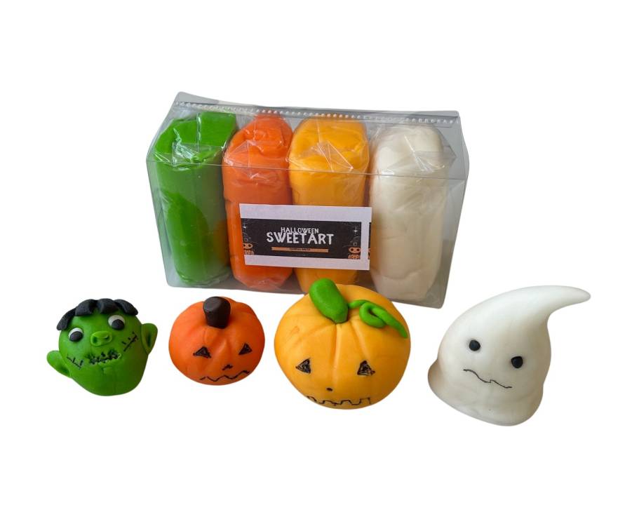 SweetArt potahovací a modelovací hmoty vanilkové Halloween 1 (4x100 g)