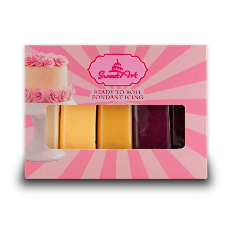 SweetArt potahovací a modelovací hmoty vanilkové Natural mix (5x100 g)