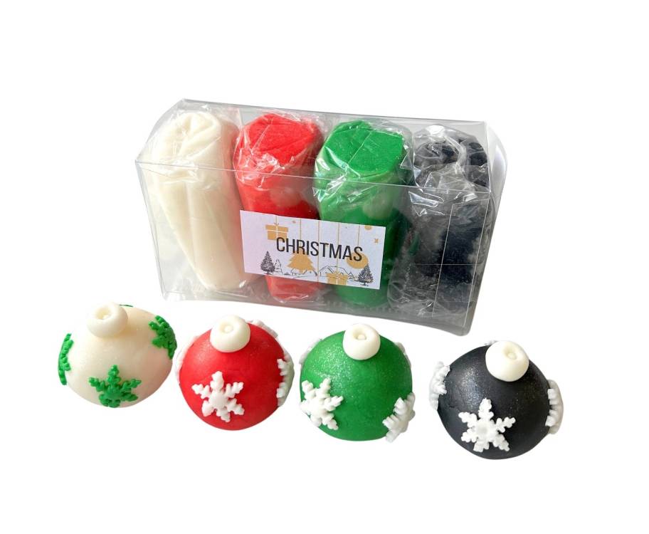 SweetArt potahovací a modelovací hmoty vanilkové Vánoce 1 (4x100 g)