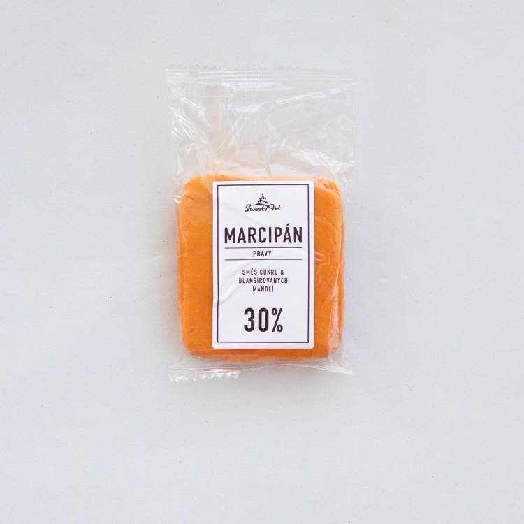 SweetArt Pravý marcipán oranžový 30% mandlí (150 g)