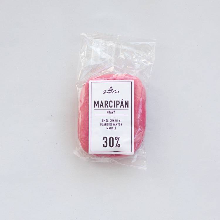 SweetArt Pravý marcipán růžový 30% mandlí (150 g)
