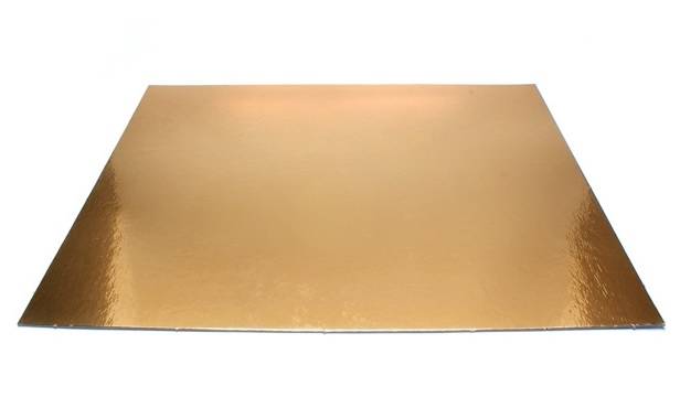 Tác zlatý hrubý rovný čtverec 35 x 35 cm (1 ks)