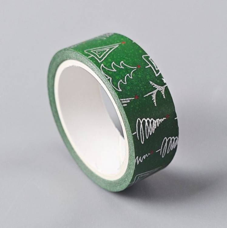 Vánoční papírová lepicí páska 12 (1,5 cm x 5 m)