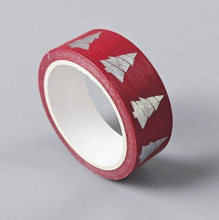 Vánoční papírová lepicí páska 2 (1,5 cm x 5 m)