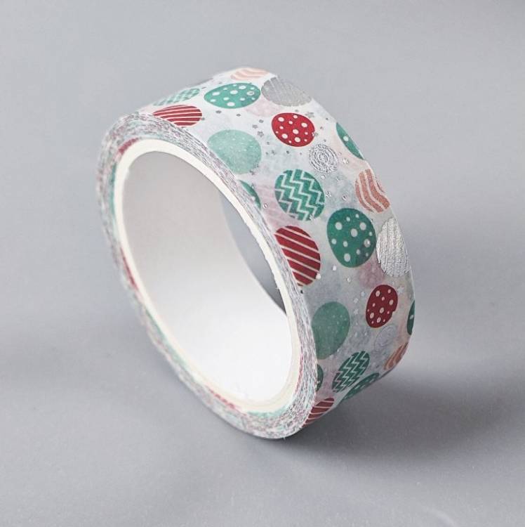 Vánoční papírová lepicí páska 3 (1,5 cm x 5 m)