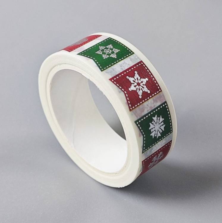Vánoční papírová lepicí páska 9 (1,5 cm x 5 m)