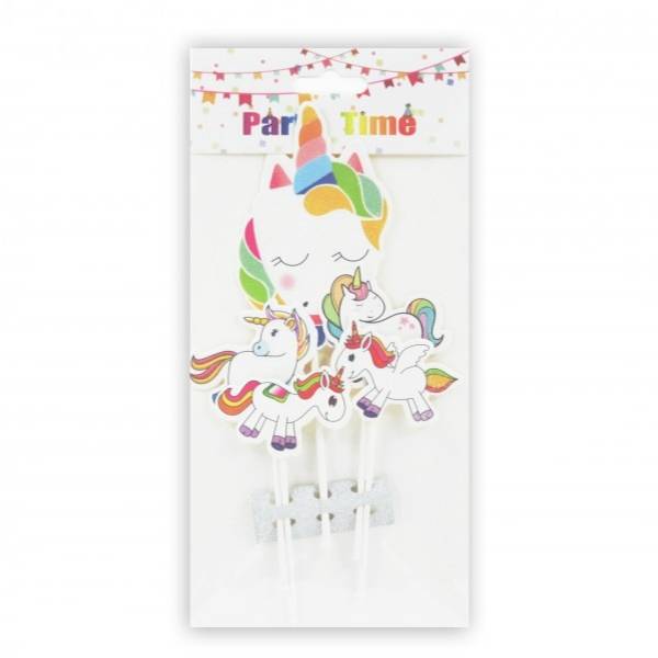 Zápich do dortu Jednorožci (5 ks)