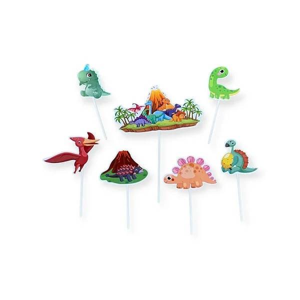 Zapichovací dekorace na dort Dinosauři (7 ks)