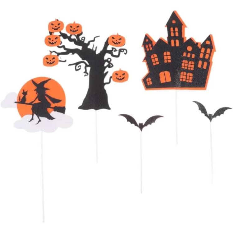 Zapichovací dekorace na dort Halloween Strašidelný dům