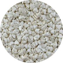 4Cake Cukrová srdíčka bílá perleťová (80 g)