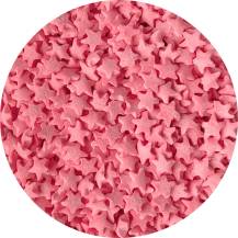 4Cake Cukrové hvězdičky růžové (60 g)