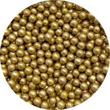 4Cake Cukrové perly zlaté 5 mm (50 g)