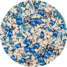 4Cake Cukor dekoráció fehér-kék Hókirálynő (80 g)