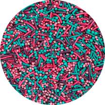 4Cake Cukrové zdobení růžové, fialové a modré Florence No. 2 (50 g)