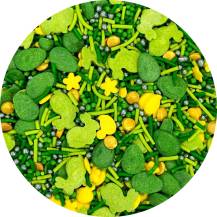 4Cake Cukrové zdobenie žltej a zelenej Spring Friends (70 g)