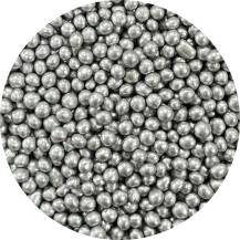 4Cake Cukrovo-rýžové perly stříbrné 5 mm (60 g)