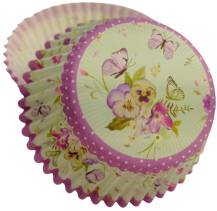 Alvarak muffin csészék Pillangók és virágok (50 db)