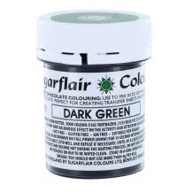 Farba do čokolády na báze kakaového masla Sugarflair Dark Green (35 g)
