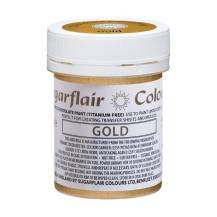 Drawing paint based on cocoa butter Sugarflair Gold (35 g) E171 free