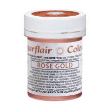 Farba na kreslenie na báze kakaového masla Sugarflair Rose Gold (35 g) Bez E171