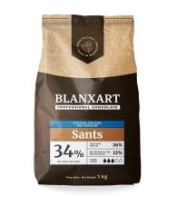 Blanxart Prawdziwa mleczna czekolada Sants 34% (1kg)