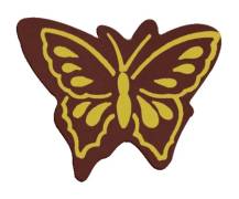 Bombasai čokoládová dekorácia Motýľ 5 cm (60 ks)