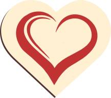 Bombasei chocolate decoration Heart in a heart (270 pcs)