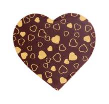Décoration en chocolat noir Bombasei Coeur avec coeurs (270 pcs.)