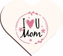 Bombasei marcipán dekoráció Heart I Love U Mom (30 db)