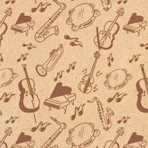 Bombasei-Backpapier mit Musikmuster 60 x 40 cm