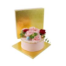 Cake Star Podložka pod dort PEVNÁ zlatá vzor Grape čtverec 25 cm 10" (1 ks) 1