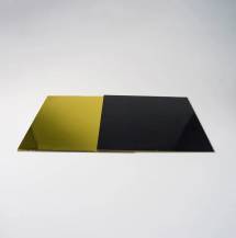 Cake Star Tischset DÜNN gold-schwarz quadratisch 28 x 28 cm (1 Stk)